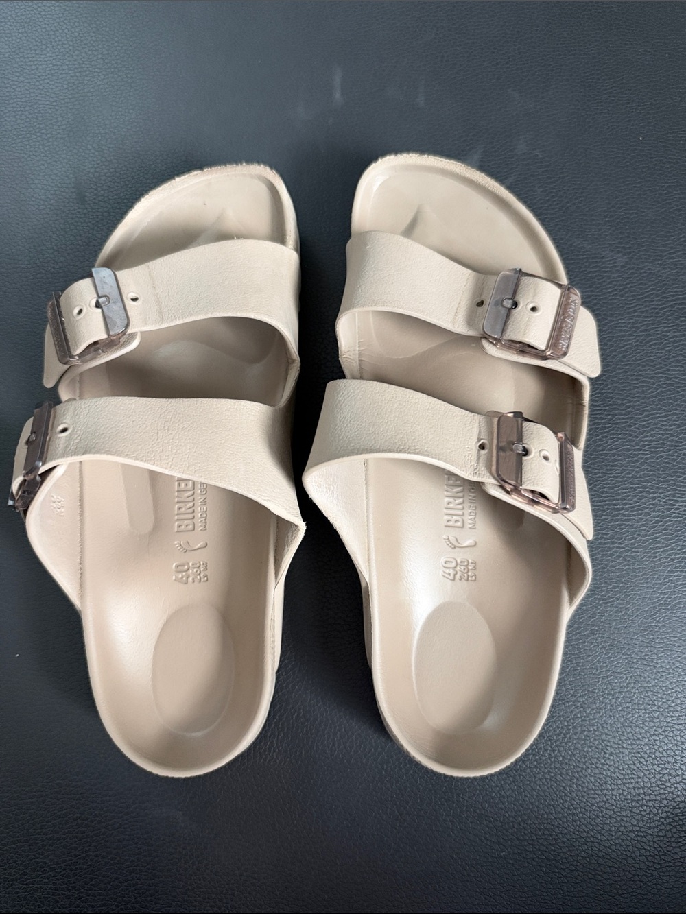 Birkenstock EVA stealth buckle in taupe
